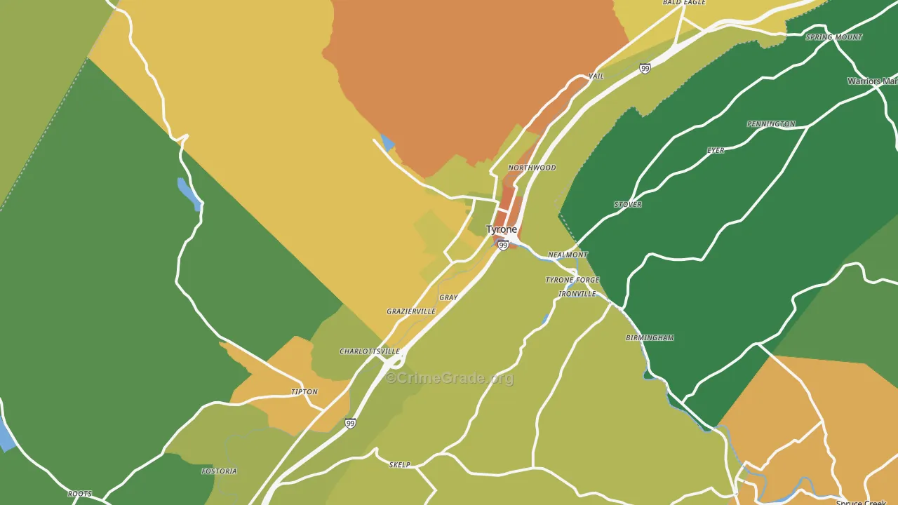 16686, PA Map of Drug-Related Crime Rates