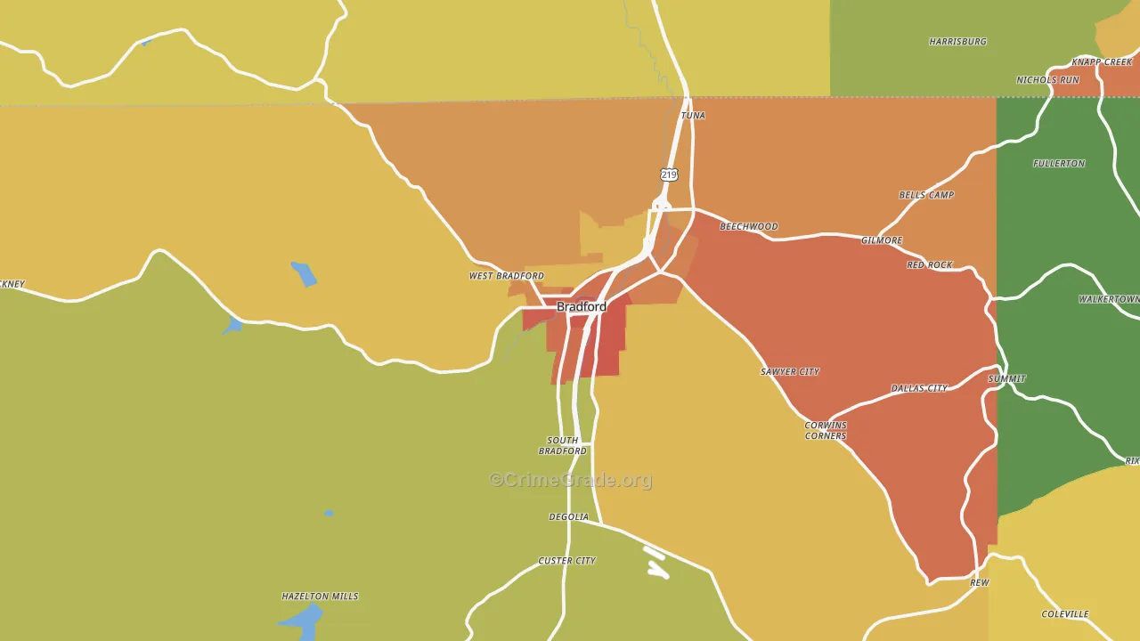 16701, PA Map of Drug-Related Crime Rates