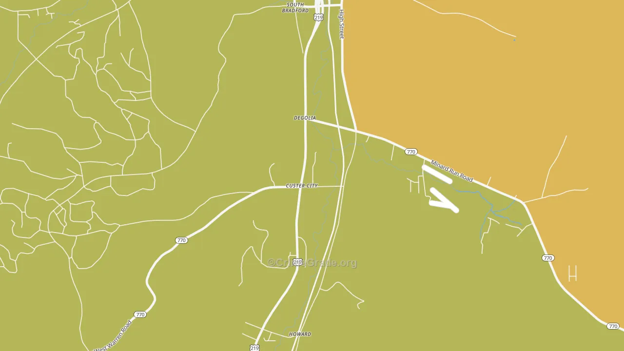 16725, PA Map of Drug-Related Crime Rates
