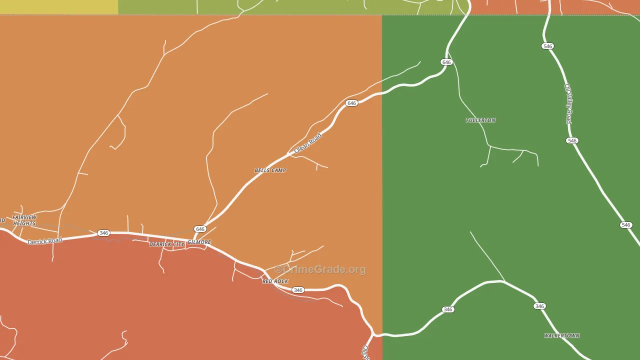 16727, PA Map of Drug-Related Crime Rates