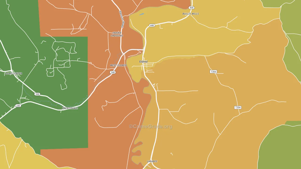 16731, PA Map of Drug-Related Crime Rates