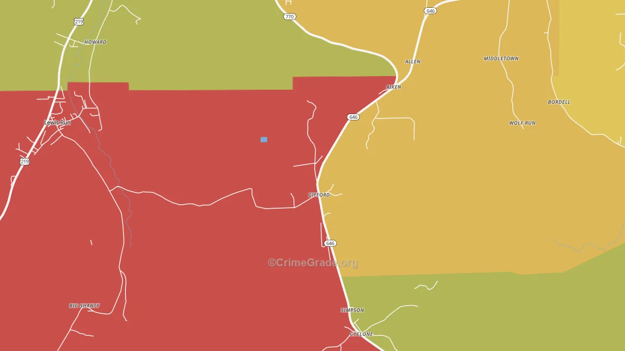 16732, PA Map of Drug-Related Crime Rates