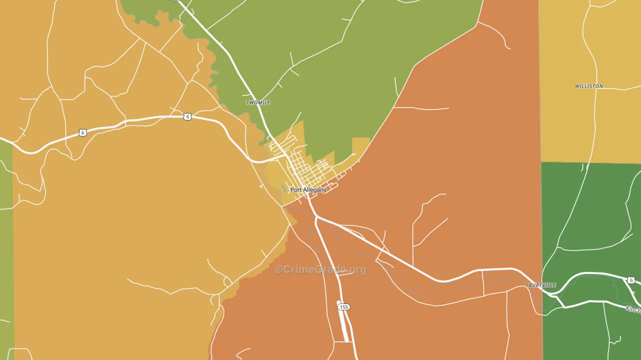 16743, PA Map of Drug-Related Crime Rates
