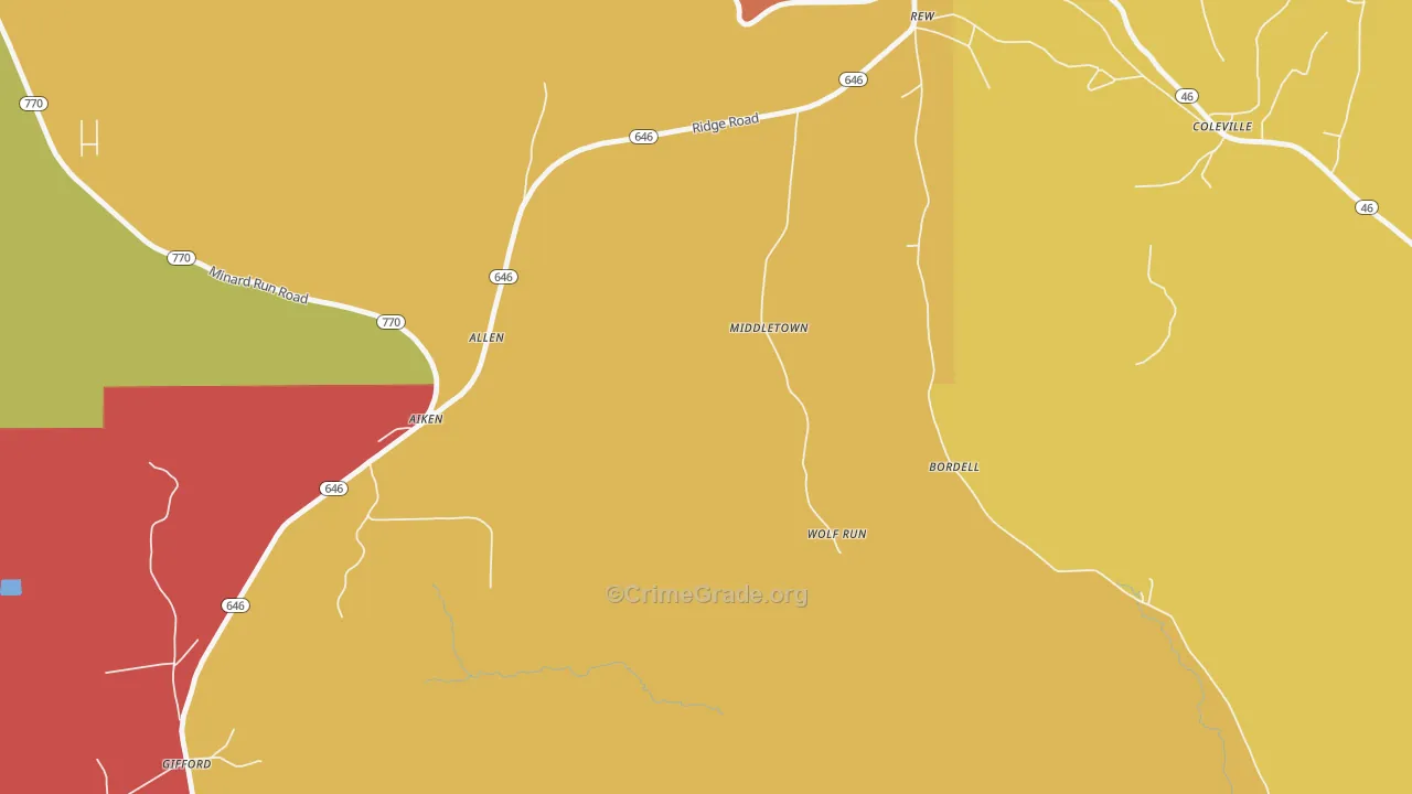 16744, PA Map of Drug-Related Crime Rates