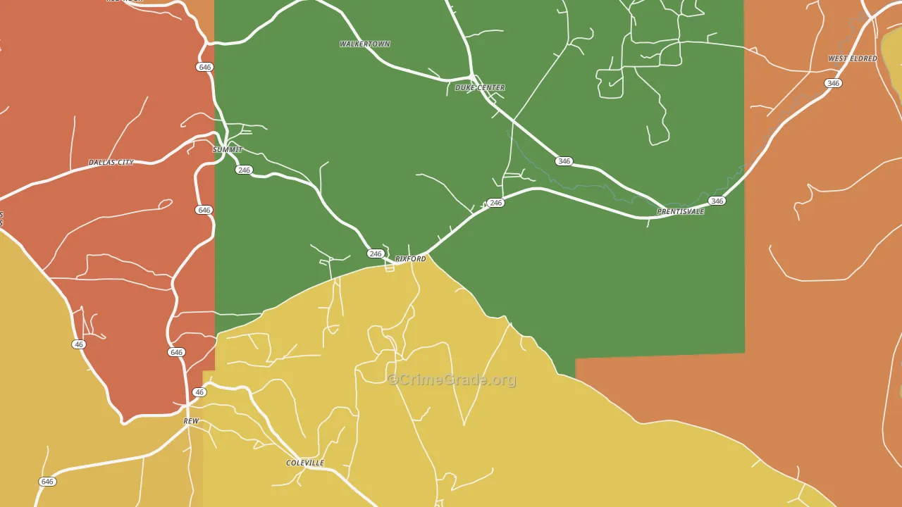 16745, PA Map of Drug-Related Crime Rates