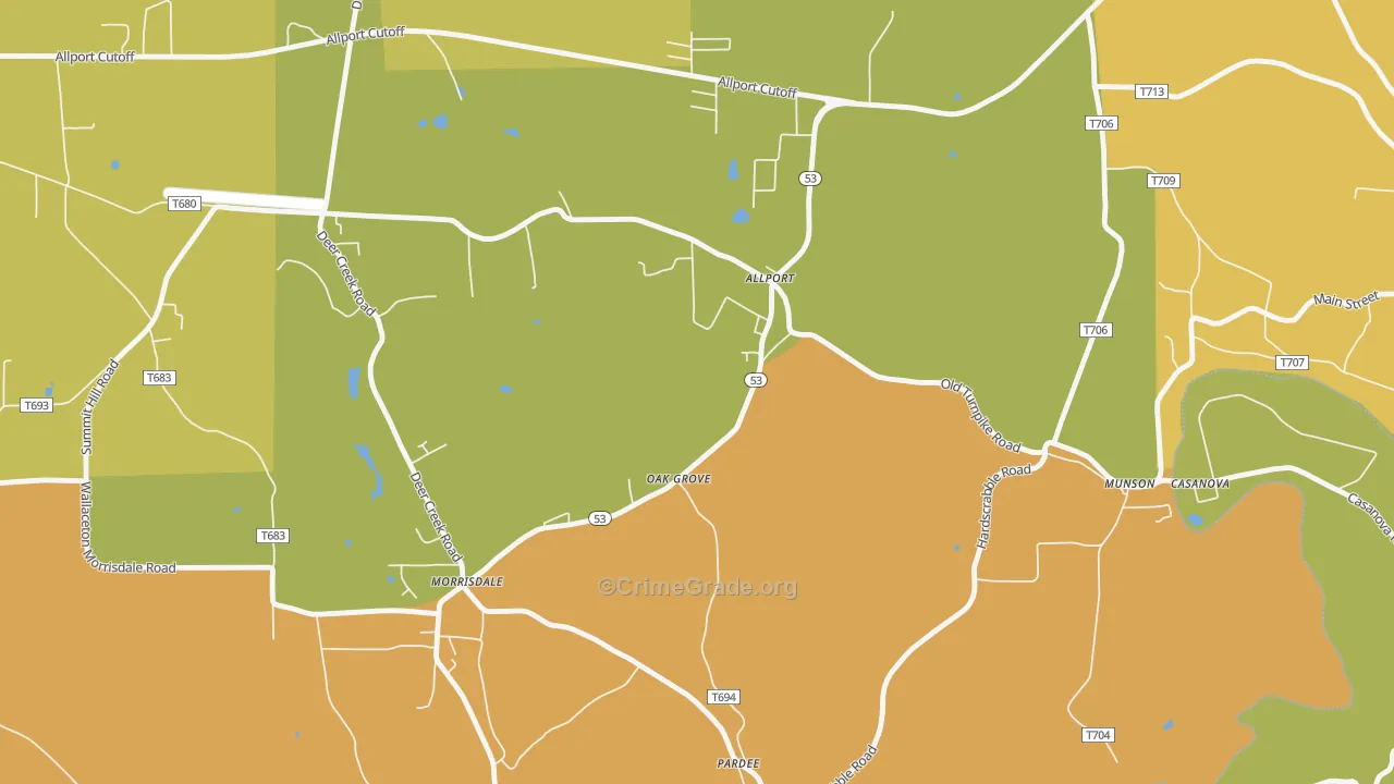 16821, PA Map of Drug-Related Crime Rates
