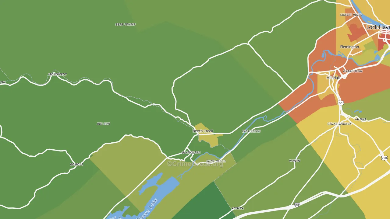 16822, PA Map of Drug-Related Crime Rates