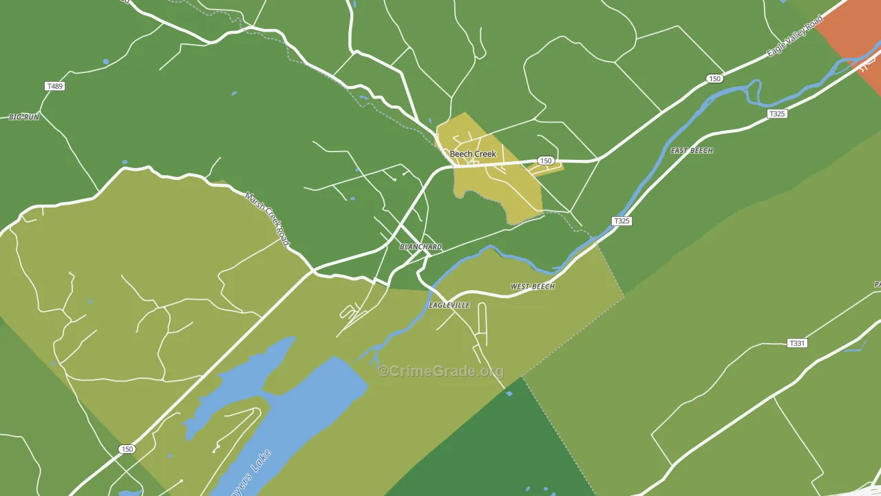 16826, PA Map of Drug-Related Crime Rates