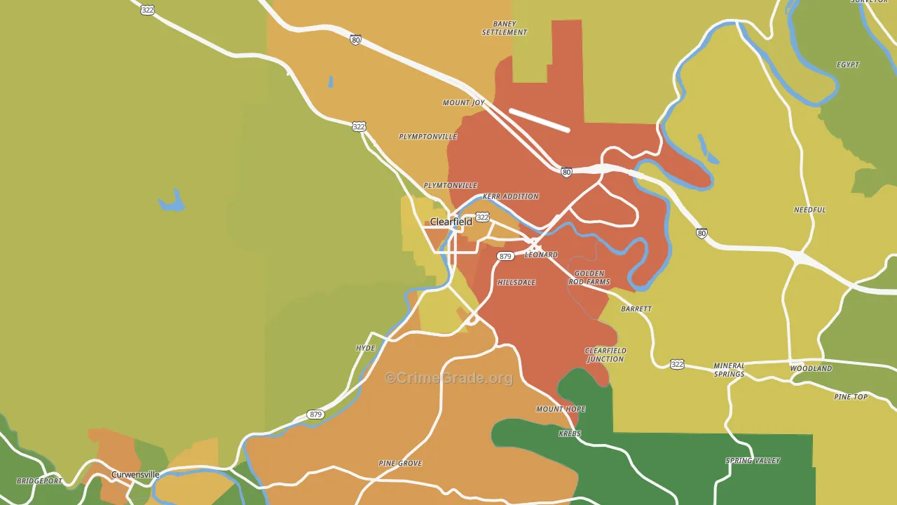 16830, PA Map of Drug-Related Crime Rates