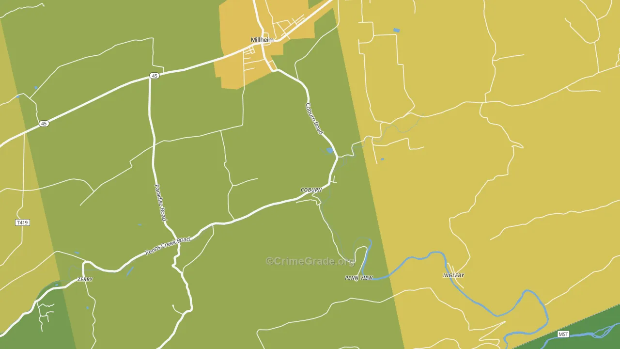 16832, PA Map of Drug-Related Crime Rates