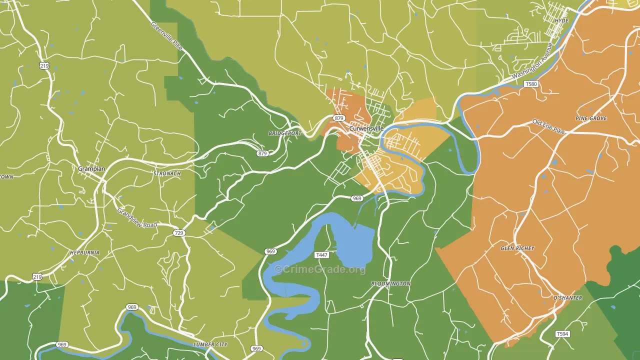 16833, PA Map of Drug-Related Crime Rates