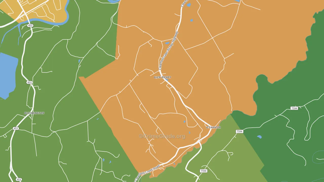 16837, PA Map of Drug-Related Crime Rates