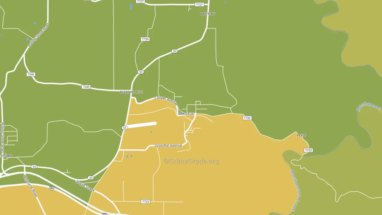16839, PA Map of Drug-Related Crime Rates