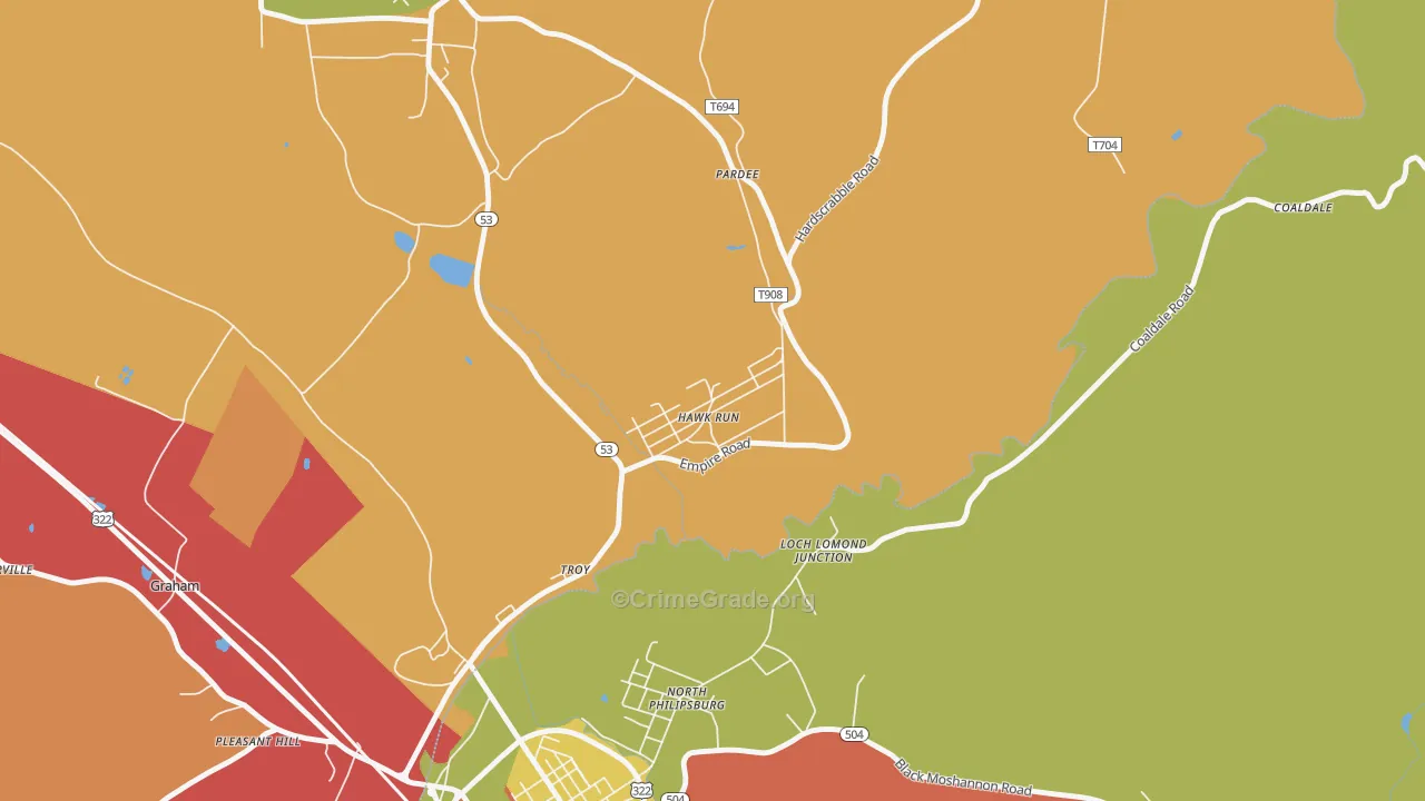 16840, PA Map of Drug-Related Crime Rates