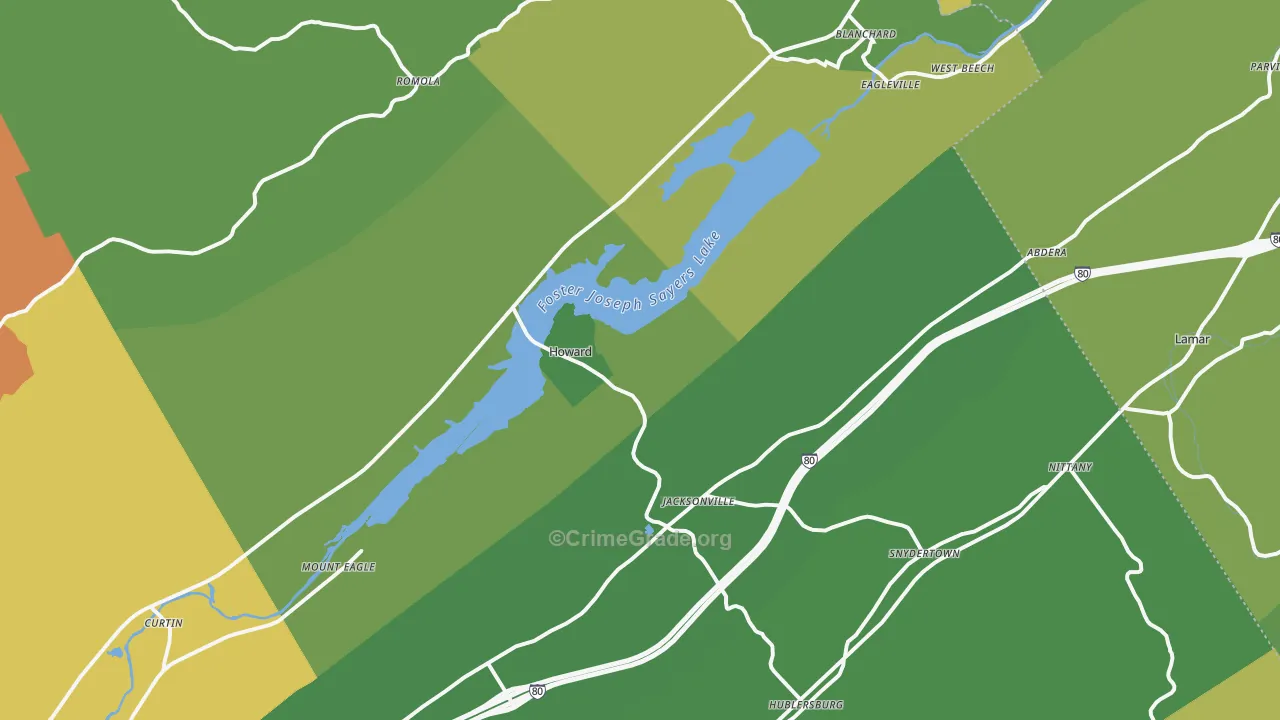 16841, PA Map of Drug-Related Crime Rates