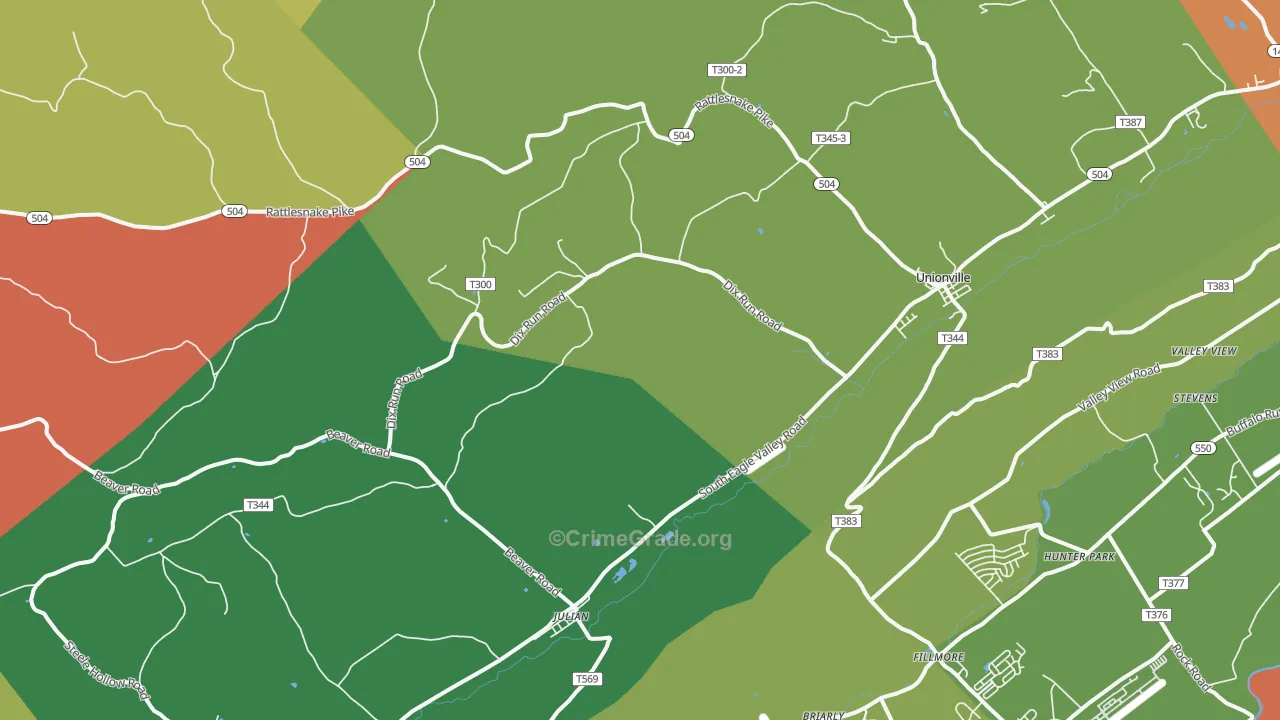16844, PA Map of Drug-Related Crime Rates