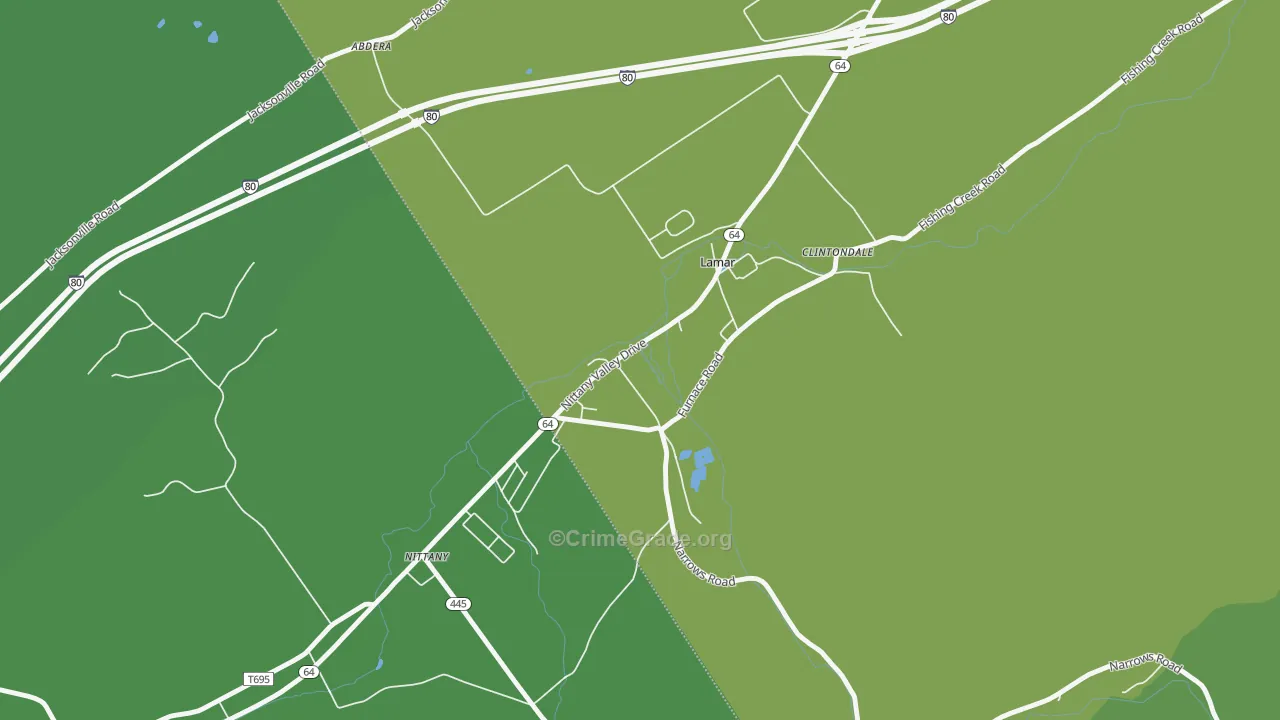 16848, PA Map of Drug-Related Crime Rates