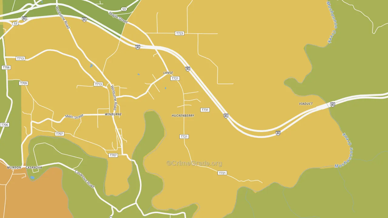 16849, PA Map of Drug-Related Crime Rates