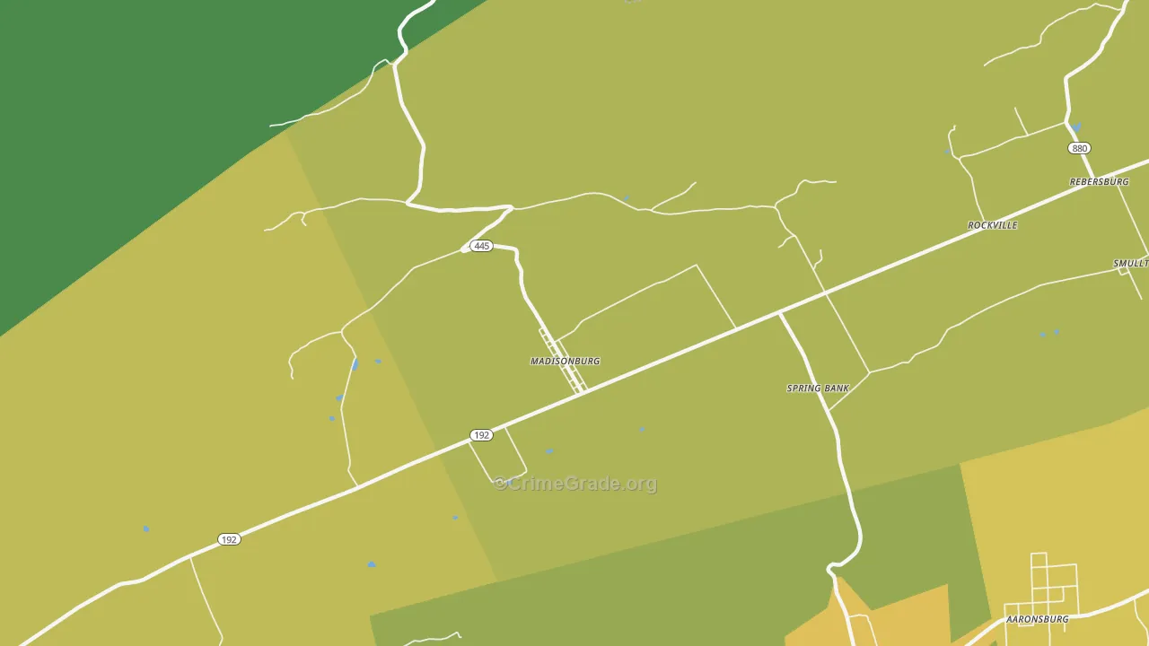 16852, PA Map of Drug-Related Crime Rates