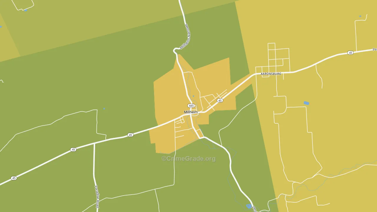 16854, PA Map of Drug-Related Crime Rates