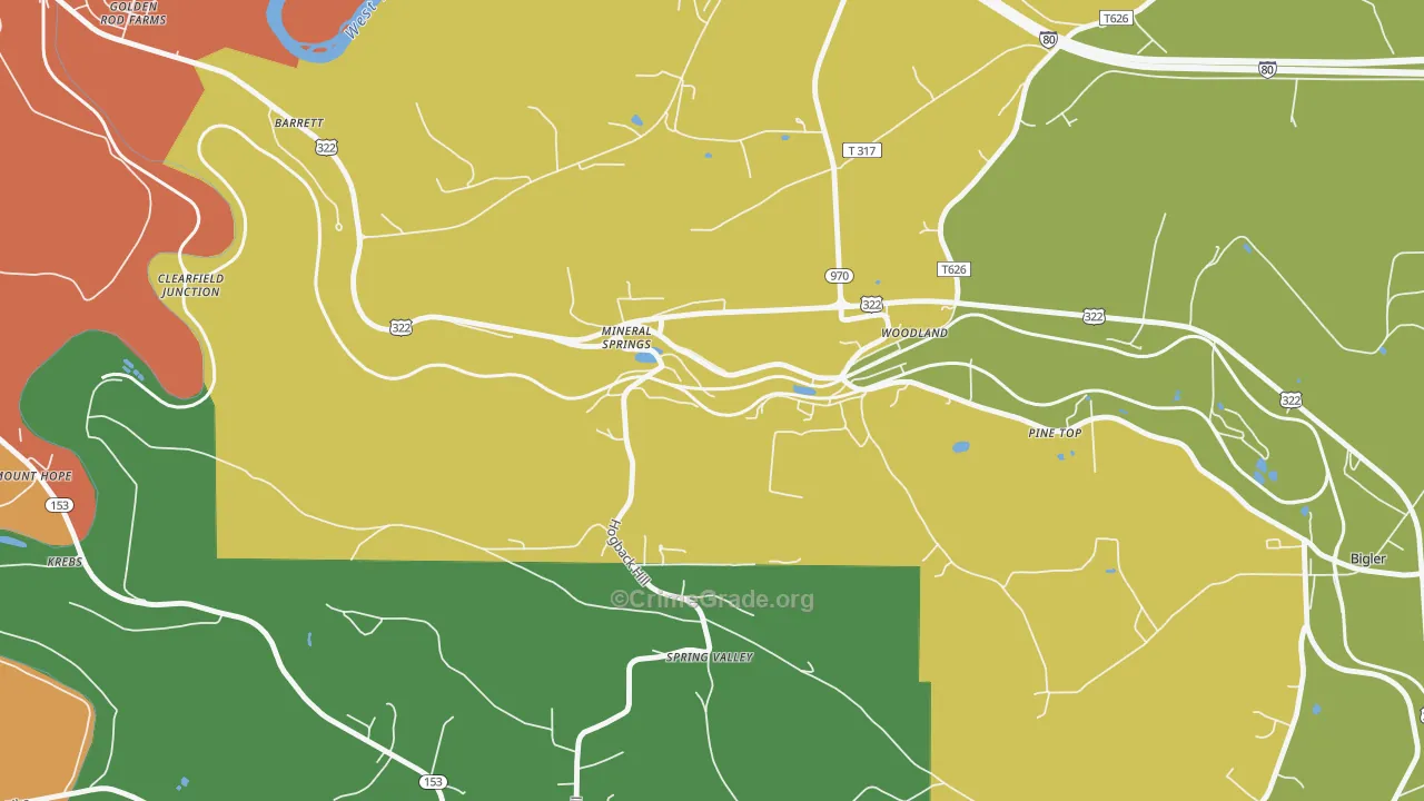 16855, PA Map of Drug-Related Crime Rates