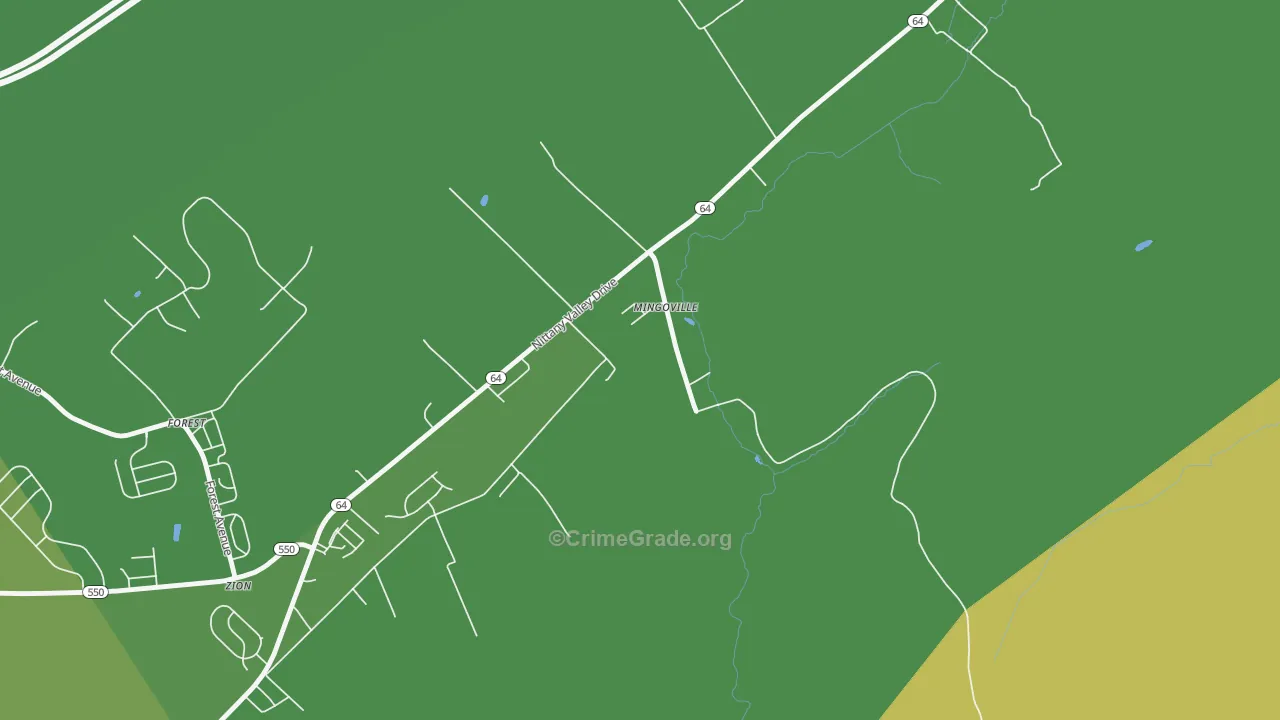16856, PA Map of Drug-Related Crime Rates
