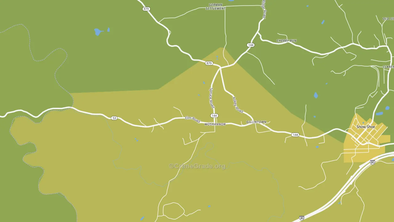 16859, PA Map of Drug-Related Crime Rates