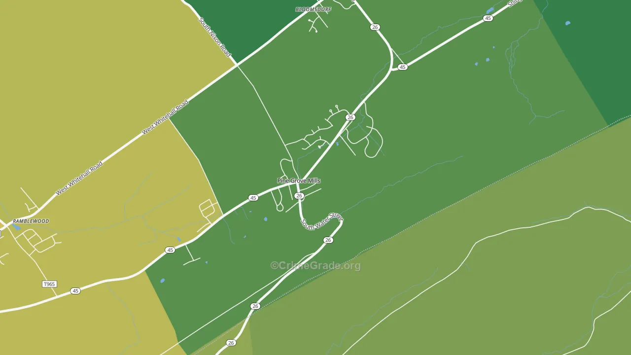 16868, PA Map of Drug-Related Crime Rates