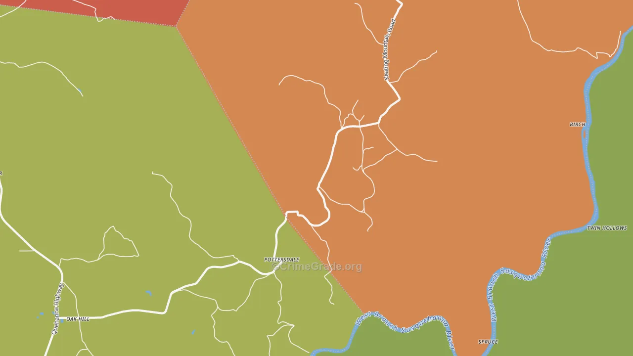 16871, PA Map of Drug-Related Crime Rates