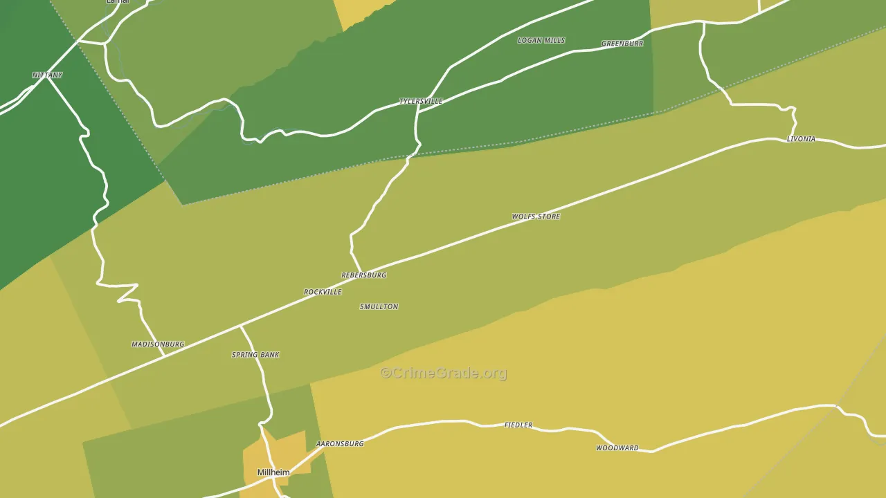 16872, PA Map of Drug-Related Crime Rates
