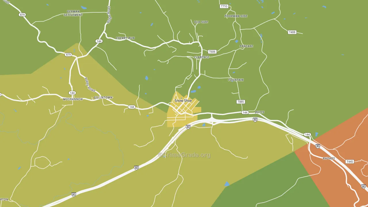 16874, PA Map of Drug-Related Crime Rates