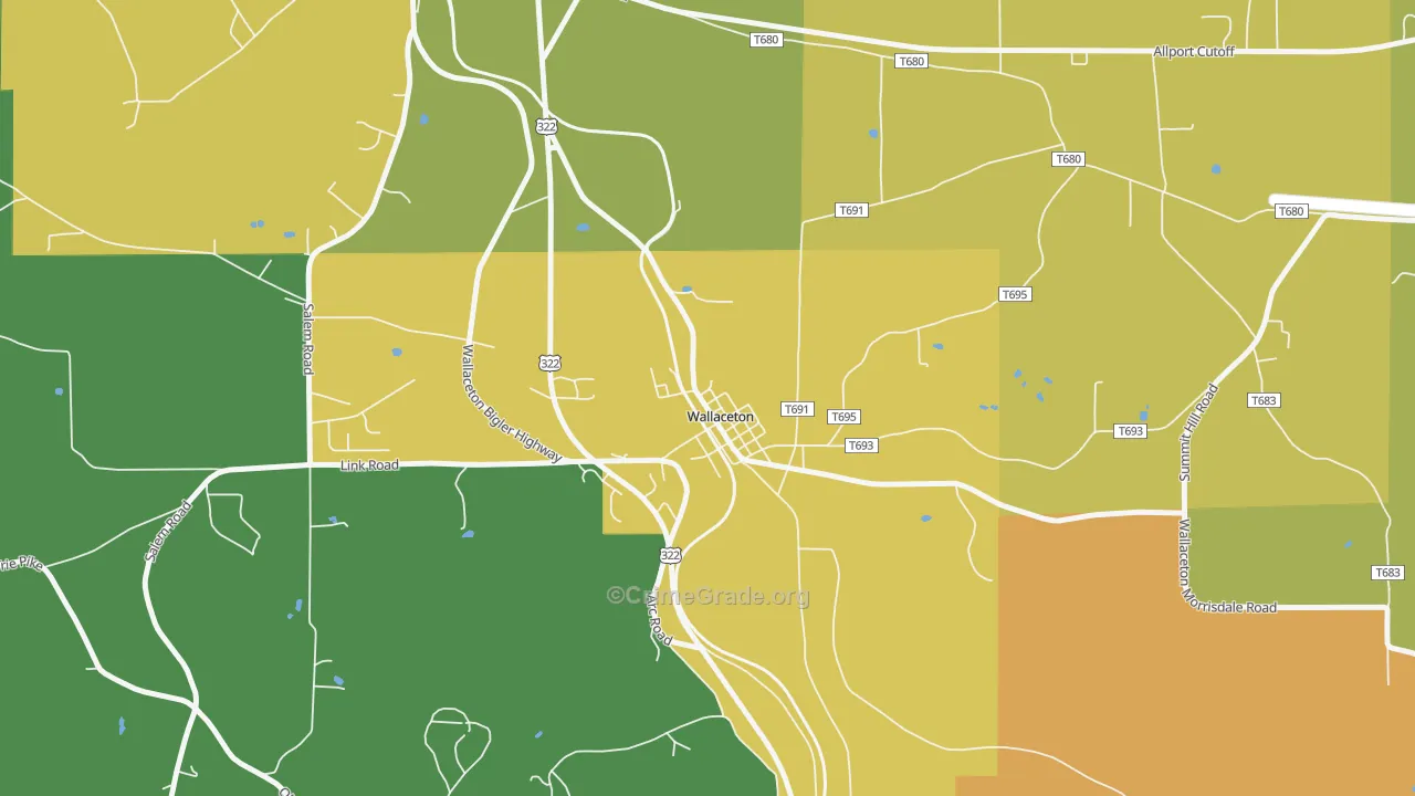 16876, PA Map of Drug-Related Crime Rates