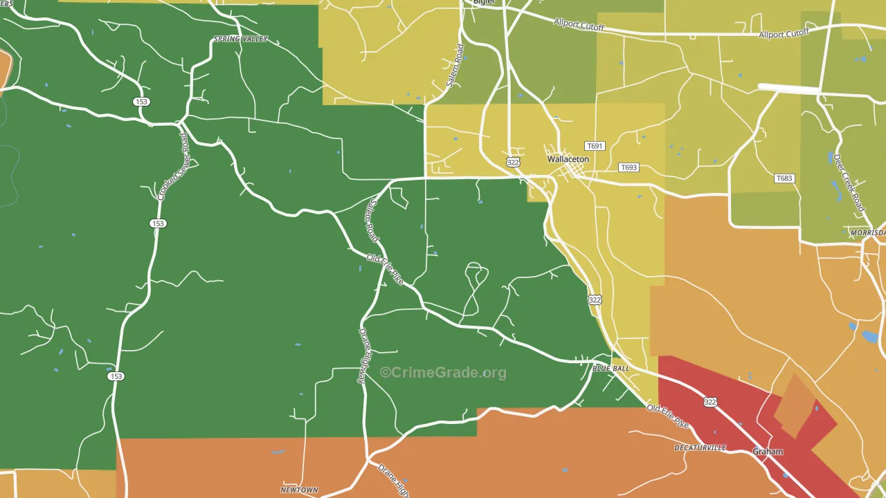 16878, PA Map of Drug-Related Crime Rates