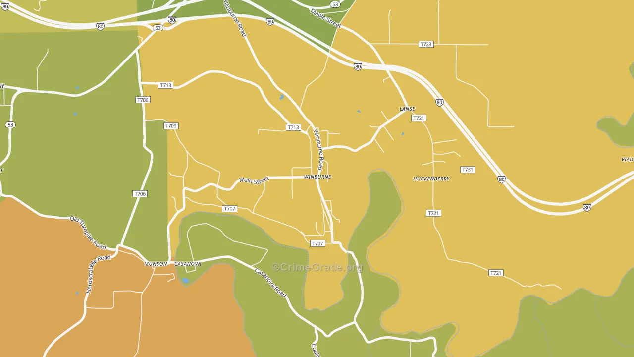 16879, PA Map of Drug-Related Crime Rates
