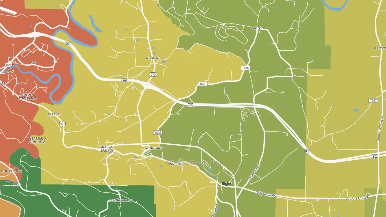 16881, PA Map of Drug-Related Crime Rates
