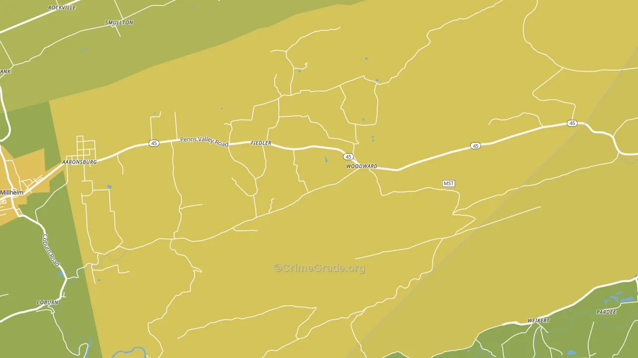 16882, PA Map of Drug-Related Crime Rates