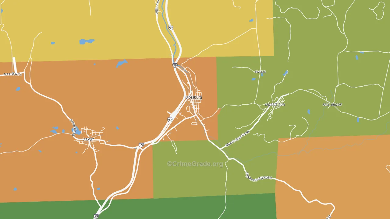 16912, PA Map of Drug-Related Crime Rates