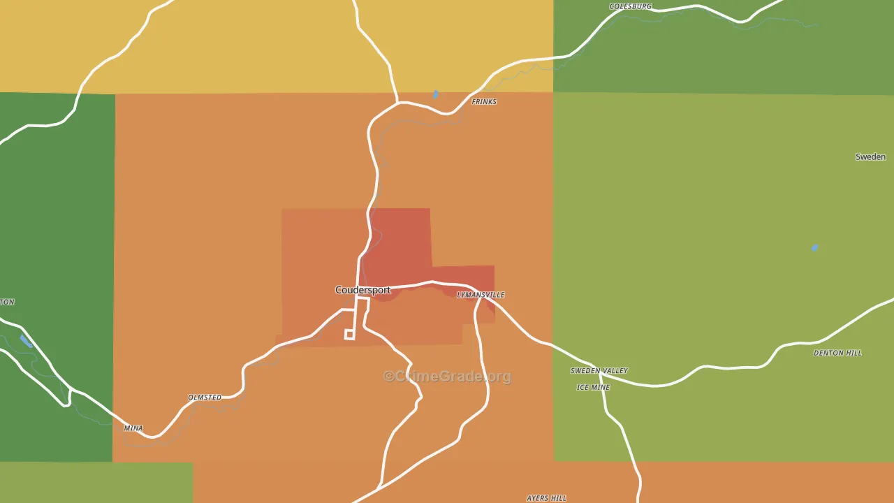 16915, PA Map of Drug-Related Crime Rates