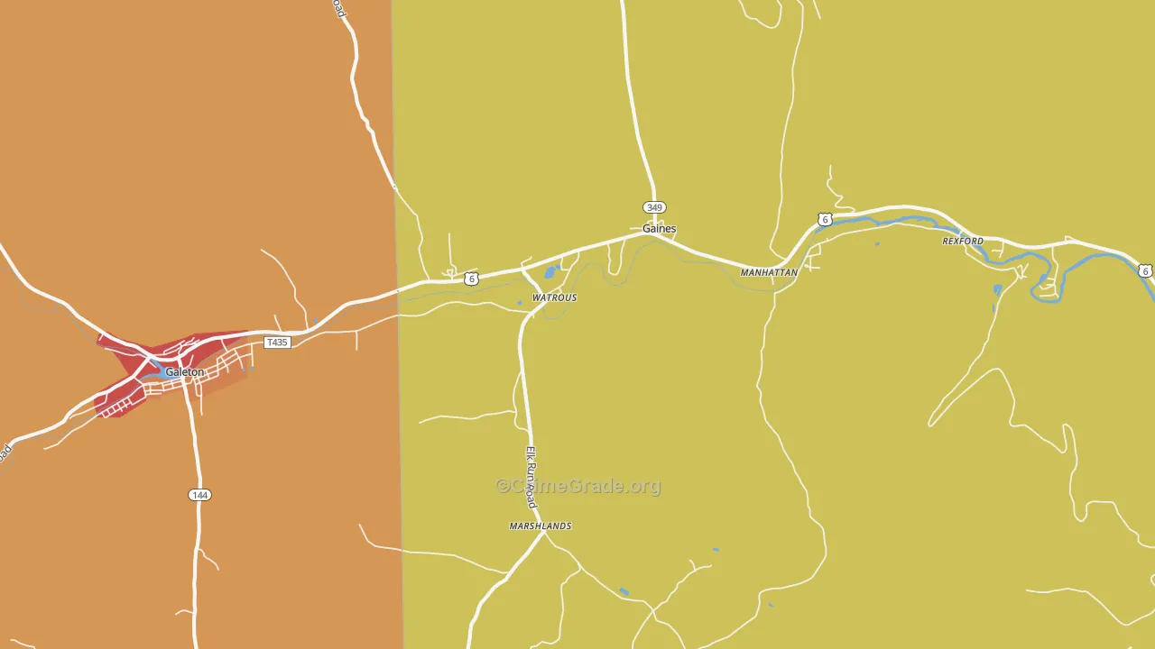 16921, PA Map of Drug-Related Crime Rates
