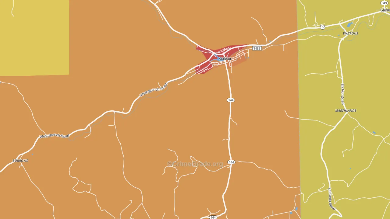 16922, PA Map of Drug-Related Crime Rates