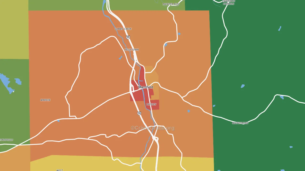 16933, PA Map of Drug-Related Crime Rates