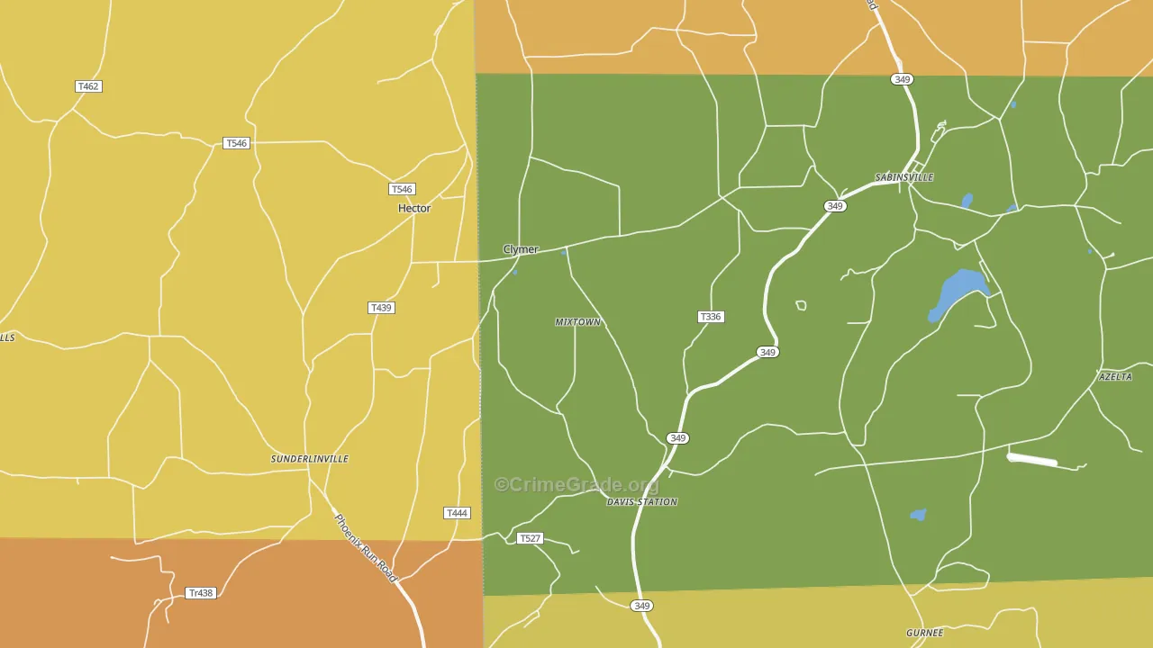 16943, PA Map of Drug-Related Crime Rates
