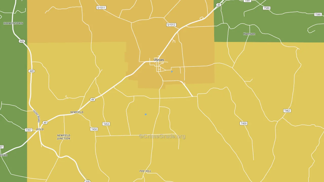 16948, PA Map of Drug-Related Crime Rates