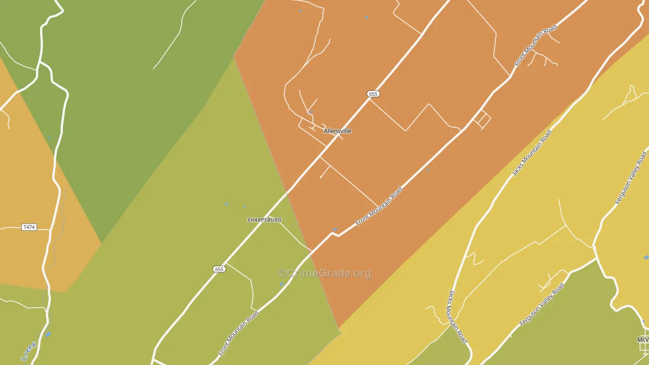 17002, PA Map of Drug-Related Crime Rates