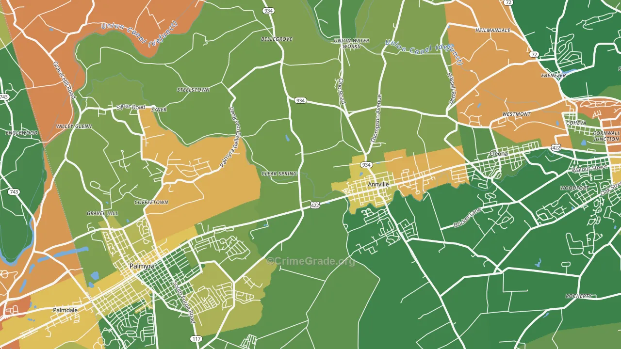 17003, PA Map of Drug-Related Crime Rates
