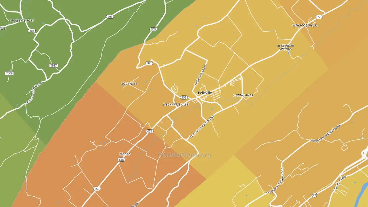 17004, PA Map of Drug-Related Crime Rates