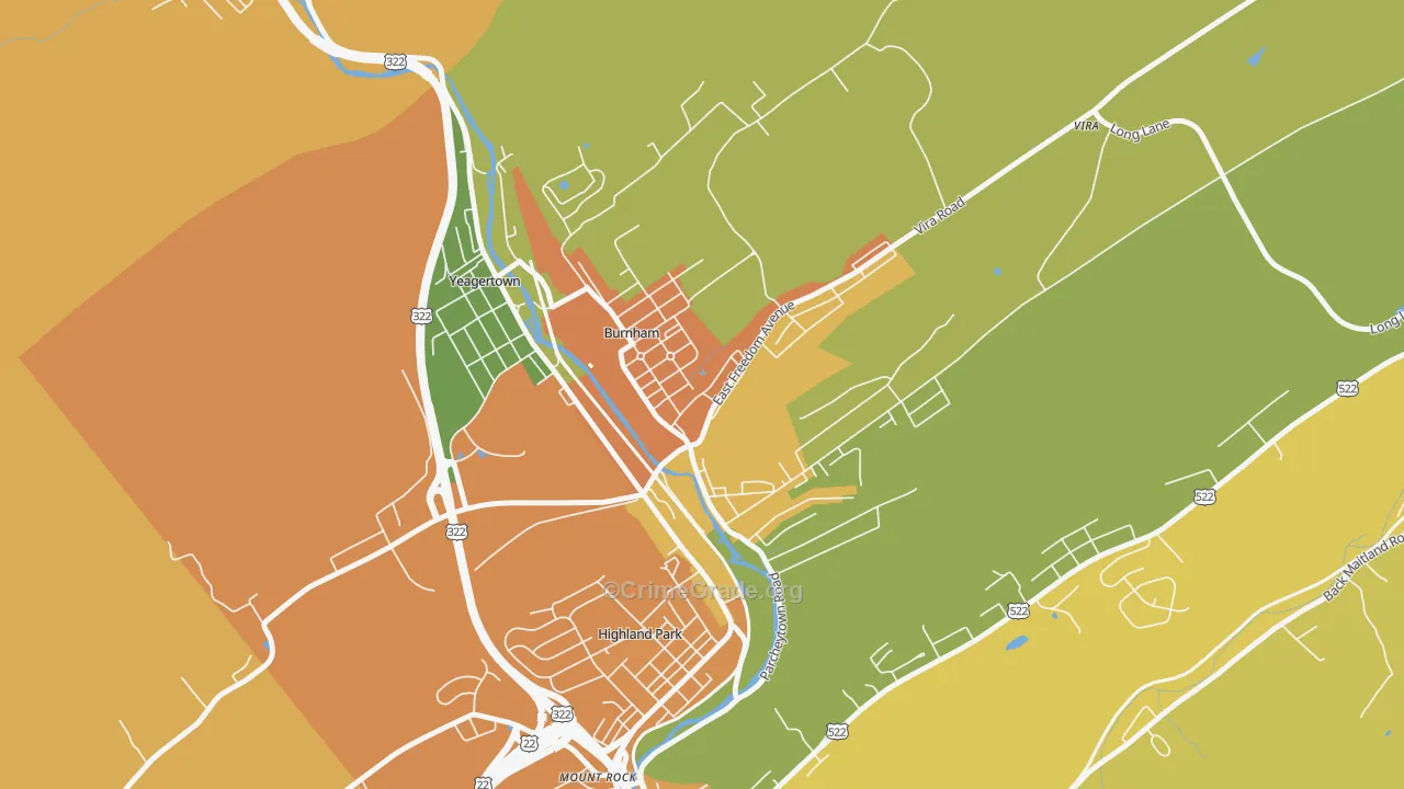 17009, PA Map of Drug-Related Crime Rates