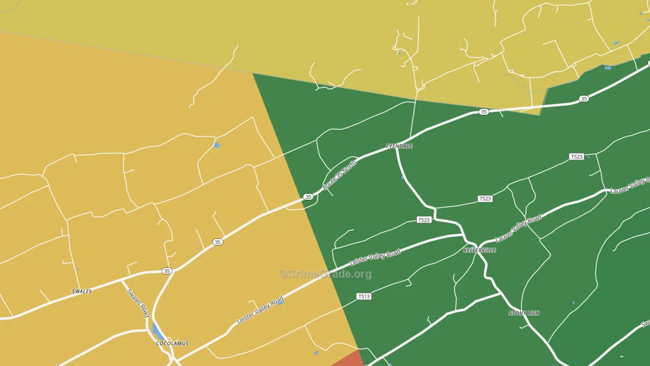 17014, PA Map of Drug-Related Crime Rates