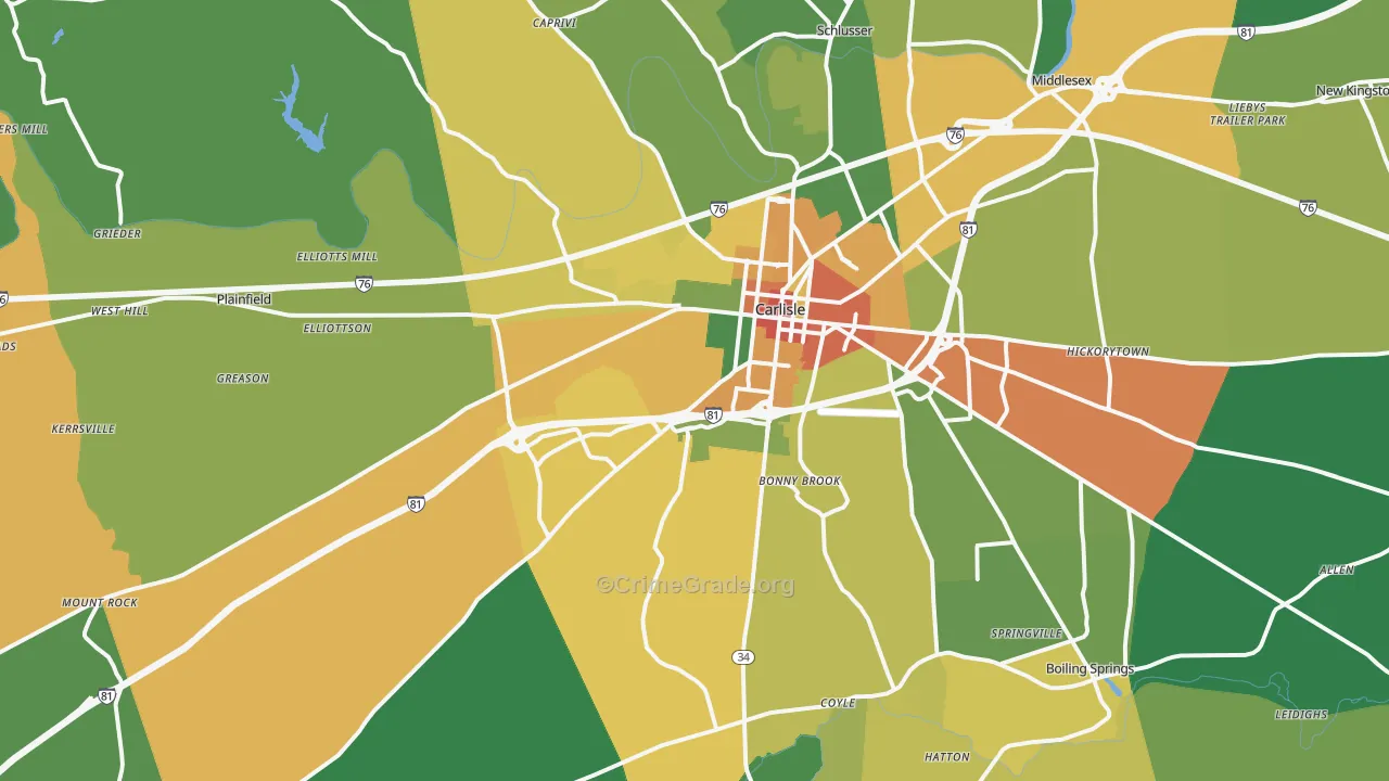 17015, PA Map of Drug-Related Crime Rates