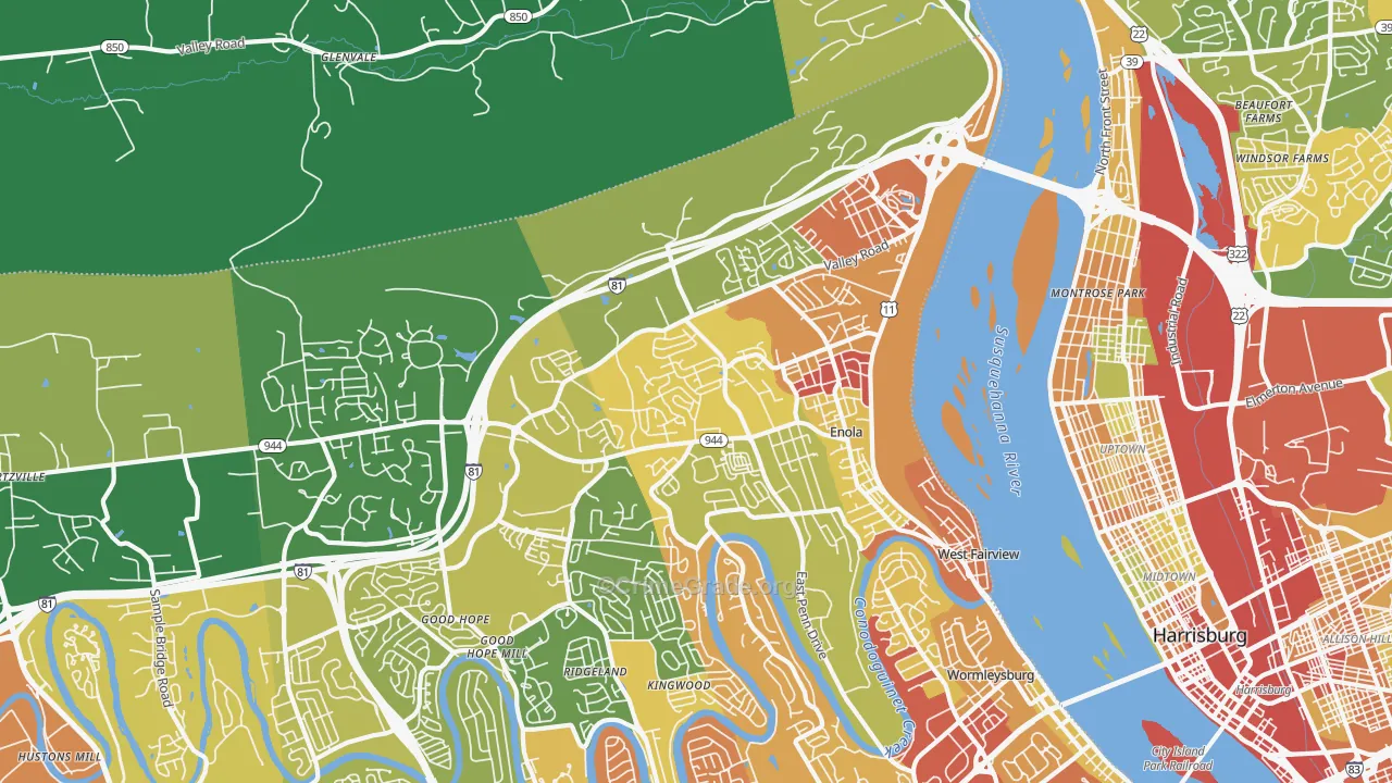 17025, PA Map of Drug-Related Crime Rates